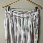 Free People  Striped Linen Beachy Wide Leg Pants Trousers - Size 2 Photo 3