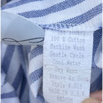 VTG 80 Lilia Smitty Exclusive Striped Cropped Shirt Back Cutout USA Boho Western Blue Size M Photo 7