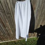 White Linen Maxi Slip Skirt Small Photo 5
