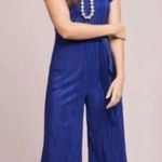 Anthropologie  Maeve Royal blue pantsuit jumpsuit womens size 10 NWT Photo 1