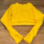 Alphalete Alphlete Revival Bright Yellow Long Sleeve Crop Top Size M Photo 3