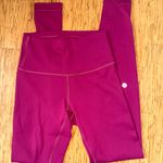 Lululemon Burgundy High-Waisted Leggings Photo 0