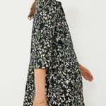 Tuckernuck Verdant Iris Royal Shirt Dress Size S NWT Cotton Floral Pockets Black Photo 1