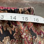 Coldwater Creek  Y2K Silk Paisley Ruffle Midi Skirt Brown Boho Peasant Gypsy PL Photo 7