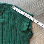 Forever 21 Green Ribbed Short Sleeve Shirt Size Small Photo 5