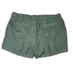 Caslon Nordstrom Olive Green Linen Shorts Pull-on Drawstring Womens Sz Large NEW Photo 1