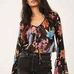 Free People Of Paradise Black Combo long sleeve top XS great condition Photo 0