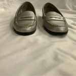 Ralph Lauren NWOT Lauren Metallic Silver Galia Penny Loafers Photo 7