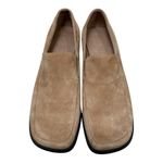 Lisa Says Gah Suede Leather Block Heeled Loafers Size 9 Photo 4