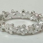 Daisy Silver  Flower Floral Cut-Out Band Ring Jewelry Size 7 🌸 Photo 1