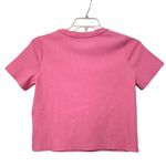 Lilly Pulitzer Cropped Top Minnie Knit Ribbed Confetti Pink Metalic Size Large Photo 4