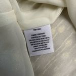 Derek Lam 10 Crosby Cream/Gold Silk Metallic Tie-Sleeve Top Size 4 Photo 5