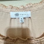 Fever Women's Peach Blouse Off shoulder Poet Feminine Romantic long sleeve sz M Pink Size M Photo 2