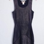 Mara Hoffman Mara Huffman Black Metallic Knit Ribbed Bodycon Dress with Zipper Details Photo 0