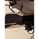 VITAL Black Suede Lace Up Wedge Sandals Women's Size 38 US 7.5 Made in Austria Photo 6