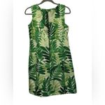 Julian Taylor  New York Green Leaf Print‎ Sleeveless Dress Size 6 Photo 2