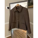Bob Mackie Brown Tan Suit Coat Jacket Blazer Size 16 Photo 1