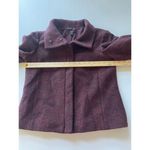 Ann Taylor Plum Wool Blend Cropped Jacket with 3/4 Sleeves size 6 Photo 1