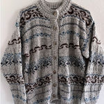 Vintage Winona Sweater Womens Small White Cotton Preppy Fisherman Chunky Thick Photo 0