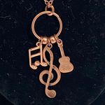 Music Lover Rose Colored Necklace Earring Set Pink Photo 8