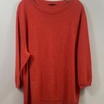 Talbots Pure Cashmere Vibrant Orange Crew Neck Sweater Photo 0