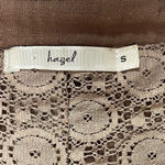 Anthropologie steampunk short bell sleeve cotton vest jacket tan Sz L Hazel Photo 8