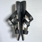 Comfort Plus by Predictions 7W Black Faux Leather Slide Sandals Photo 4