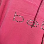 Bebe  Pullover Pink Taffy Rhinestones Logo Sz M NWT Pink Photo 5