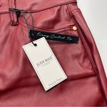 Judy Blue  Burgundy Red Faux Leather Tummy Control Straight Leg Pant 7 / 28 NEW Photo 7