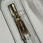 Michael Kors Julia Large Leather Satchel Cream Off White Gold Shoulder Bag Photo 14