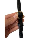 Tory Burch Black Pebbled Leather Foldover Crossbody Bag Tassel & Gold Hardware Photo 6