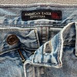 American Eagle Vintage Y2K  Wide Leg Flare Jeans Womens 8 Low Rise Light Wash Fad Photo 5