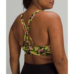Lululemon  Energy Bra Yellow Black Floral Luxtreme Racerback Sports Bra Size 6 Photo 1