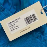 Ramy Brook  Charlie Halter Top Size S NWT Tropical Blue Pleated Hem Photo 4