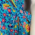 PRETTYGARDEN Wrap Dress Blue Floral Women Size Medium Short Sleeve Summer Spring Photo 6