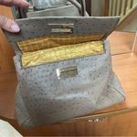Kate Spade Windsor Square Angeline Ostrich leather Satchel Purse Beige Tan Photo 8