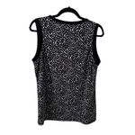 Gray and White Patterned Sleeveless Blouse Size XL Photo 2