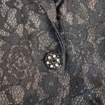 Chico's Lace Blazer Jacket Womens 2 Large Black Whimsigoth Pockets Dark Romantic Photo 11