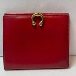 Gucci Vintage Red Patent Leather Compact Wallet w/ Horseshoe Clasp - Preowned Photo 0