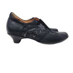 Think Square Toe Block Heels Leather Pumps Comfort Shoes Slip On Black Size 37 Photo 3