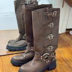 Buckle Brown  Boots Platform Chunky  Photo 0