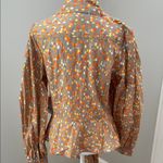 Bailey 44 Prica Tan Brown Polka Dot abstract Blouse tie waist NWT office fall Photo 3