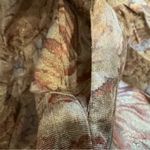 Vintage 70s Nilani floral gold metallic midi skirt with pockets high rise sz 10 Photo 6