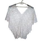 Yumi Kim White Sheer Lace Tulum Tunic Swim Cover Up Batwing Women Size XS New Photo 3