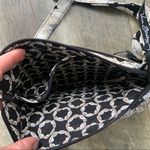 Vera Bradley Retired Camillia Saddle Crossbody Bag Purse Black Grey Floral Photo 7