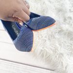 Rothy's Rothy’s The Point Bright Blue Birdseye Space Dye Orange Sole Flat Size 6 Retired Photo 4