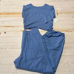 FP Movement Hot Shot Crossover Set NWT size XL Denim Blue 2 Piece Set Baggy Photo 2