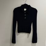 Maeve   by Anthropologie Black Knit Top Photo 2