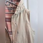 Ocean+Coast sleeveless rugged canvas and flannel hooded vest size XL Pink Photo 4