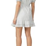 Stylestalker  Kelly Mini Dress Blue and White Cotton Puff Sleeves Medium Photo 2